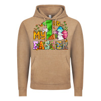 Vintage Coffee Easter Day My first Easter with eggs and rabbits Vintage Hoodie - OliviaCreatesArt