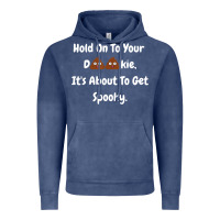 Vintage Denim spooky halloween women and children Vintage Hoodie - maiPhamDesign