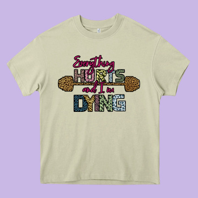 Everything Hurts And I M Dying Heavy Core Tee Designed By Bettercallsaul