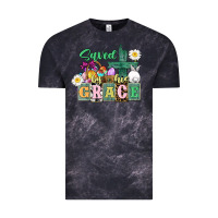 Cloud Black Saved by his grace Easter Vintage Tee - CowGirlArtShop