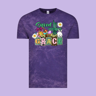 Saved By His Grace Easter Vintage Tee Designed By Cowgirlartshop