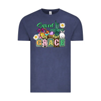 Vintage Denim Saved by his grace Easter Vintage Tee - CowGirlArtShop