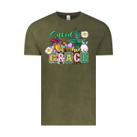 Vintage Olive Saved by his grace Easter Vintage Tee - CowGirlArtShop