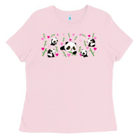 Bubblegum Pink cute panda Ladies Tee - TumblerDesignByShophia