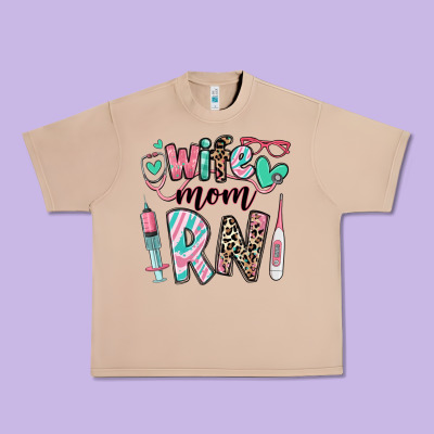 Wife Mom Rn Registered Nurse Urban Heavy Tee Designed By Ranaportraitstore