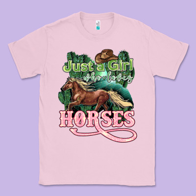 Just A Girl Who Loves Horses Classic Tee Designed By Howdyjamesfarm