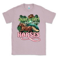 Lilac Just a girl who loves Horses Classic Tee - HowdyJamesFarm
