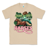 Mushroom Just a girl who loves Horses Classic Tee - HowdyJamesFarm