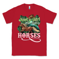 Red Just a girl who loves Horses Classic Tee - HowdyJamesFarm