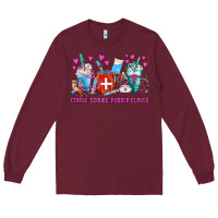 Burgundy Coffee Nurse Repeat Nurse Coffee Cups Long Sleeve Tee - FaDigitalArtStudio