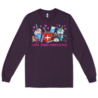 Plum Coffee Nurse Repeat Nurse Coffee Cups Long Sleeve Tee - FaDigitalArtStudio
