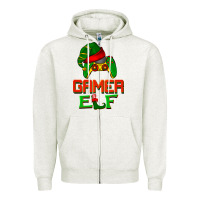 Christmas Gamer Elf Zipper Hoodie | Teevron