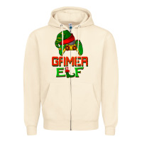 Sandshell Christmas gamer elf Zipper Hoodie - BarkalooDesign