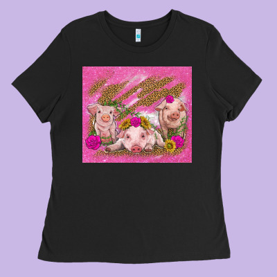 Pigs Ladies Tee Designed By Tumblerdesignbyshophia