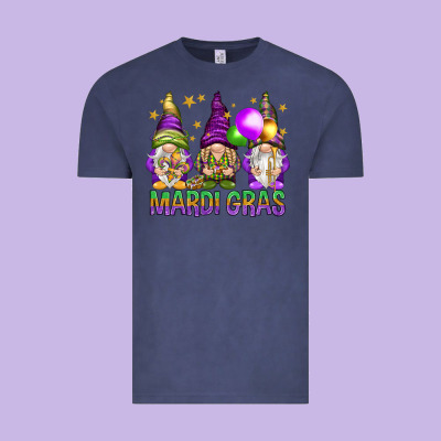 Mardi Gras With Gnomies Vintage Tee Designed By Howdyjamesfarm
