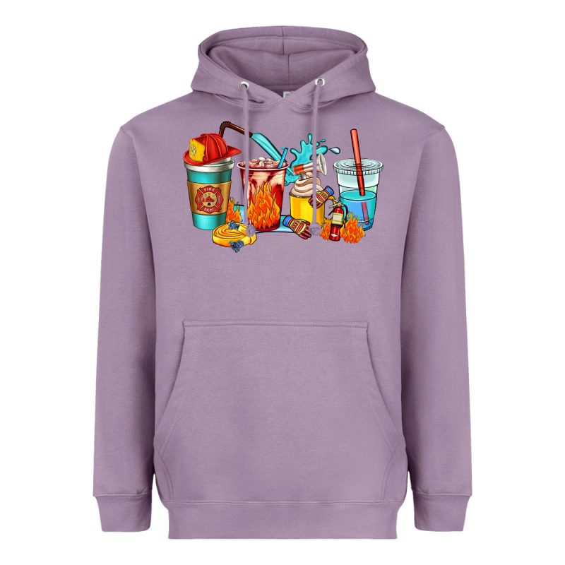 Firefighter Coffee Cups Heavyweight Hoodie by AdoDesignShop | Teevron