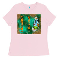 Bubblegum Pink laboratory technician Ladies Tee - TumblerDesignByShophia