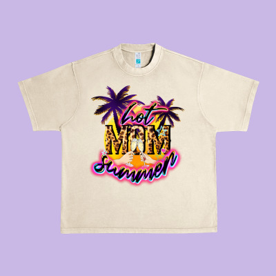 Hot Mom Summer Mother' Say Urban Heavy Tee Designed By Howdyjamesfarm