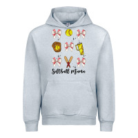 Heather Grey softball coquette bow Urban Hoodie - JahusDesignShop