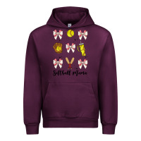 Mauve Wine softball coquette bow Urban Hoodie - JahusDesignShop