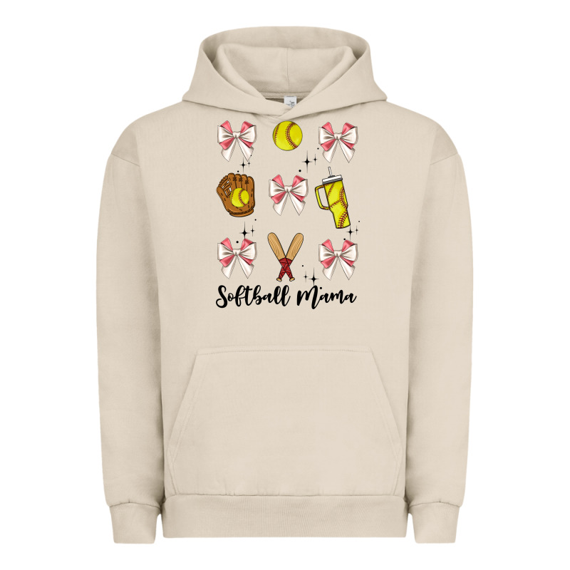 Softball Coquette Bow Urban Hoodie by JahusDesignShop | Teevron