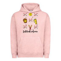 Pigment Salmon softball coquette bow Urban Hoodie - JahusDesignShop