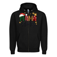 Black mama Claus Christmas Zipper Hoodie - BarkalooDesign