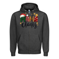 Charcoal Heather mama Claus Christmas Zipper Hoodie - BarkalooDesign