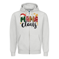 Dove Grey mama Claus Christmas Zipper Hoodie - BarkalooDesign