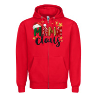 Red mama Claus Christmas Zipper Hoodie - BarkalooDesign