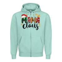 Seafoam mama Claus Christmas Zipper Hoodie - BarkalooDesign