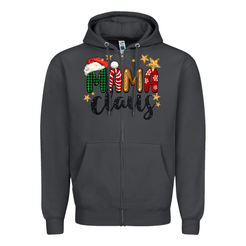 Mama Claus Christmas Zipper Hoodie by BarkalooDesign | Teevron