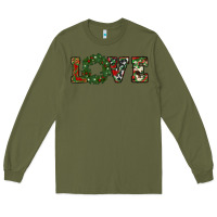 Army Green christmas love Long Sleeve Tee - RanaPortraitStore