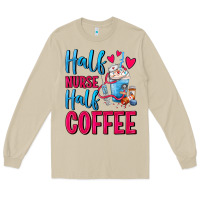 Mushroom Half Nurse Half Coffee Long Sleeve Tee - FaDigitalArtStudio