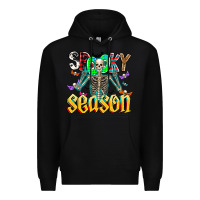 Black Spooky Season Premium Hoodie - CowhideDigitalArt