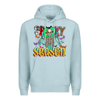 Blue Mist Spooky Season Premium Hoodie - CowhideDigitalArt
