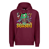 Burgundy Spooky Season Premium Hoodie - CowhideDigitalArt