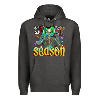 Charcoal Heather Spooky Season Premium Hoodie - CowhideDigitalArt