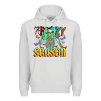 Dove Grey Spooky Season Premium Hoodie - CowhideDigitalArt
