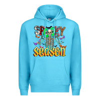 Ocean Blue Spooky Season Premium Hoodie - CowhideDigitalArt