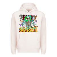 Pale Pink Spooky Season Premium Hoodie - CowhideDigitalArt
