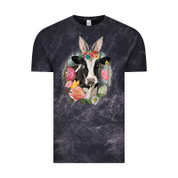 Happy Easter Cow Easter Day Vintage Tee | Teevron