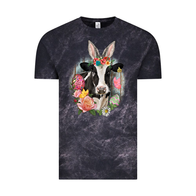 Happy Easter Cow Easter Day Vintage Tee by CowGirlArtShop | Teevron