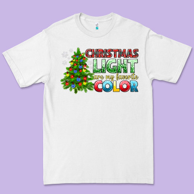 Christmas Light Are My Favorite Color Premium Tee Designed By Nancycooperartshop