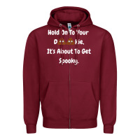 Burgundy spooky halloween women and children Zipper Hoodie - maiPhamDesign