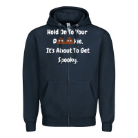 Navy spooky halloween women and children Zipper Hoodie - maiPhamDesign