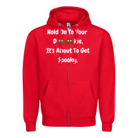 Red spooky halloween women and children Zipper Hoodie - maiPhamDesign