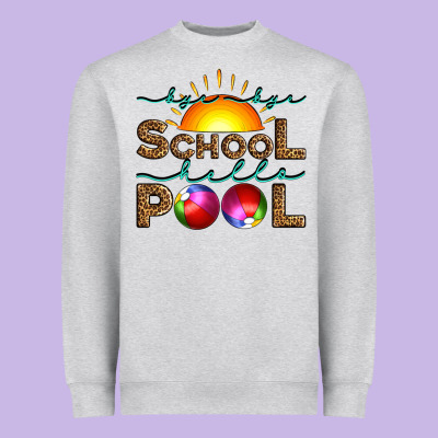 Bye Bye School Hello Pool Heavyweight Sweatshirt Designed By Artiststas