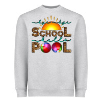 Heather Grey bye bye school hello pool Heavyweight Sweatshirt - Artiststas