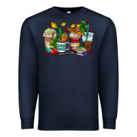 Navy spanish teacher coffee cups Premium Sweatshirt - AdoDesignShop